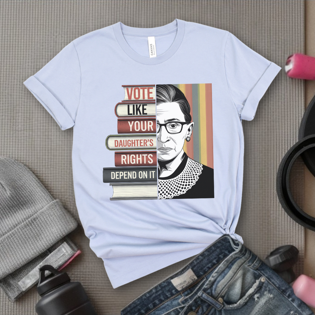 Vote Like Your Daughter’s Rights Depend On It - Girl Power Inspirational T-Shirt - Women Empowerment Tee - Gift for Her - Bella Canvas 3001