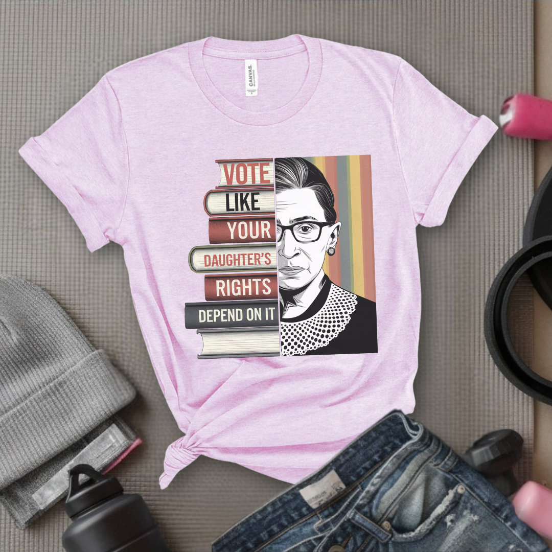 Vote Like Your Daughter’s Rights Depend On It - Girl Power Inspirational T-Shirt - Women Empowerment Tee - Gift for Her - Bella Canvas 3001