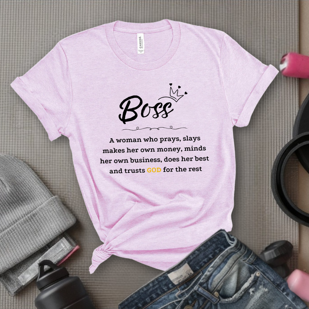 Women Boss Definition - Women Empowerment Tshirt - Gift for Strong Women, Feminists - Bella Canvas 3001