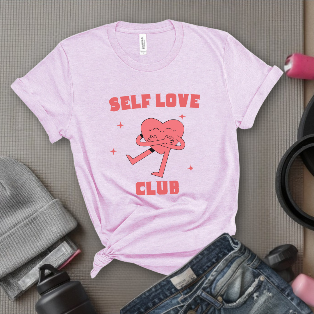 Aesthetic Self Love Tshirt - Cute Mental Health T-shirt - Y2K Trendy Tee - Vintage Aesthetic Graphic Tee - Gift for Feminists - Bella Canvas 3001
