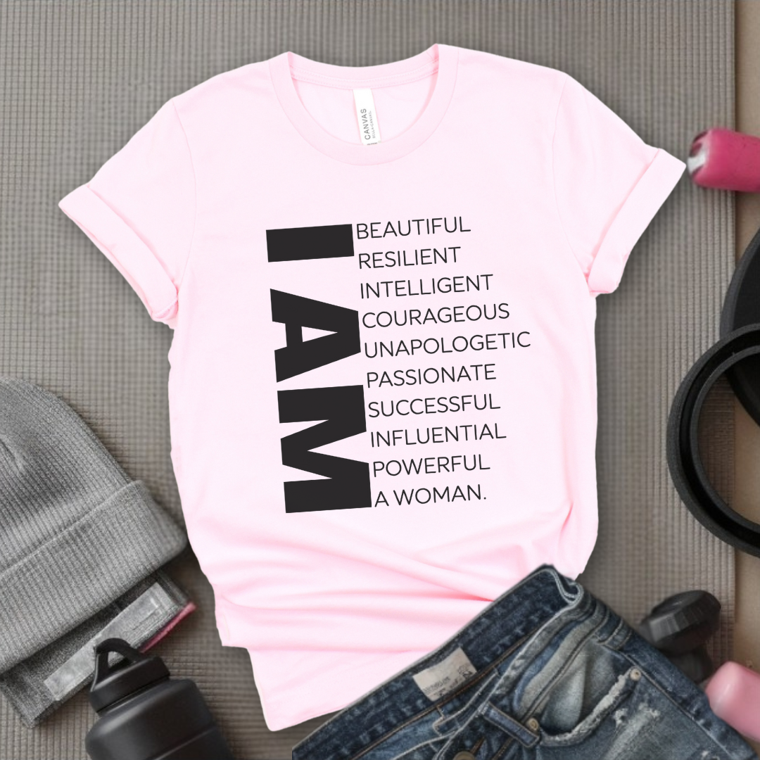 I am Beautiful Resilient Intelligent Powerful Woman T-shirt - Unisex Jersey Short Sleeve Shirt - Women Empowerment Tee - Self Gift - Bella Canvas 3001