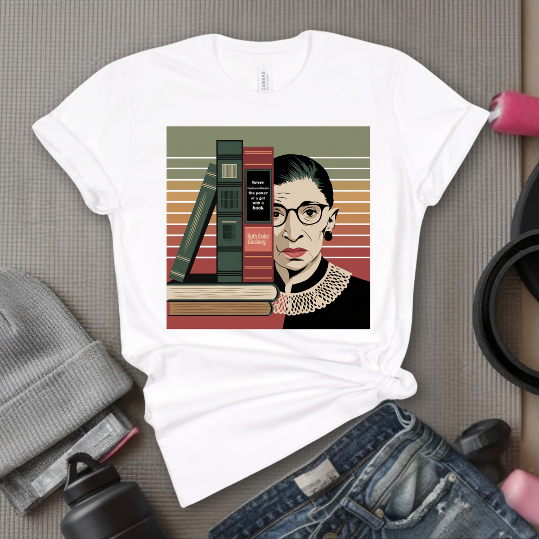 Never Underestimate The Power Of A Girl With A Book - Girl Power Inspirational T-Shirt - Women Empowerment Tee - Gift for Her - Bella Canvas 3001