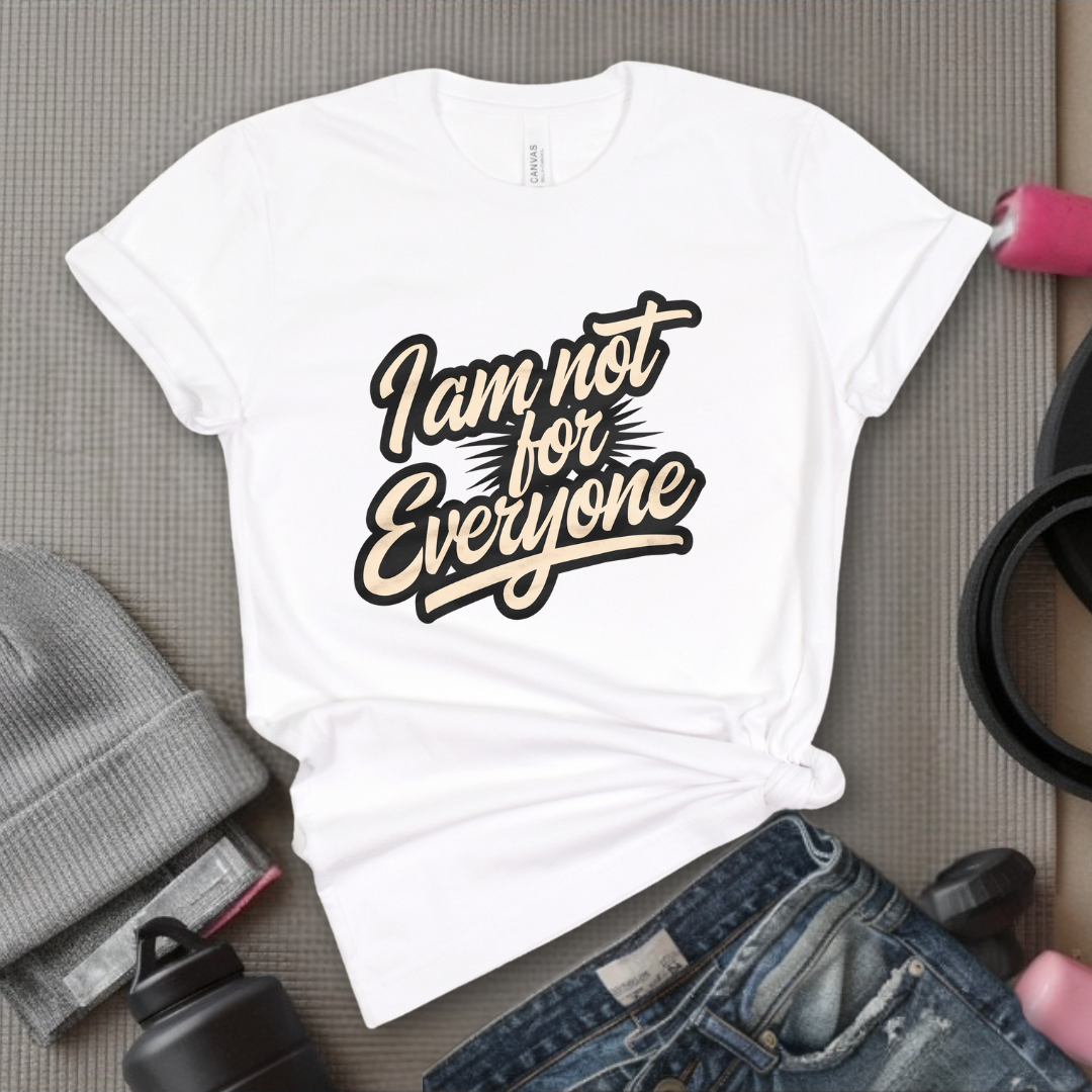 I am not for Everyone T-shirt - Unisex Jersey Short Sleeve Shirt - Women Right Inspired Tee - Self Gift - Bella Canvas 3001