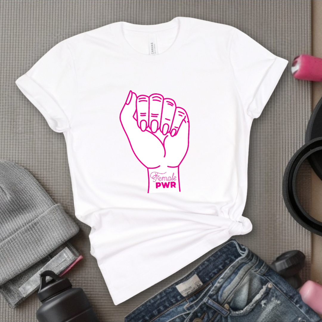 Feminist Fist - Retro Sarcastic T-Shirt - Women Right Shirts - Unisex Jersey Short Sleeve Shirt - Gift for Her - Bella Canvas 3001