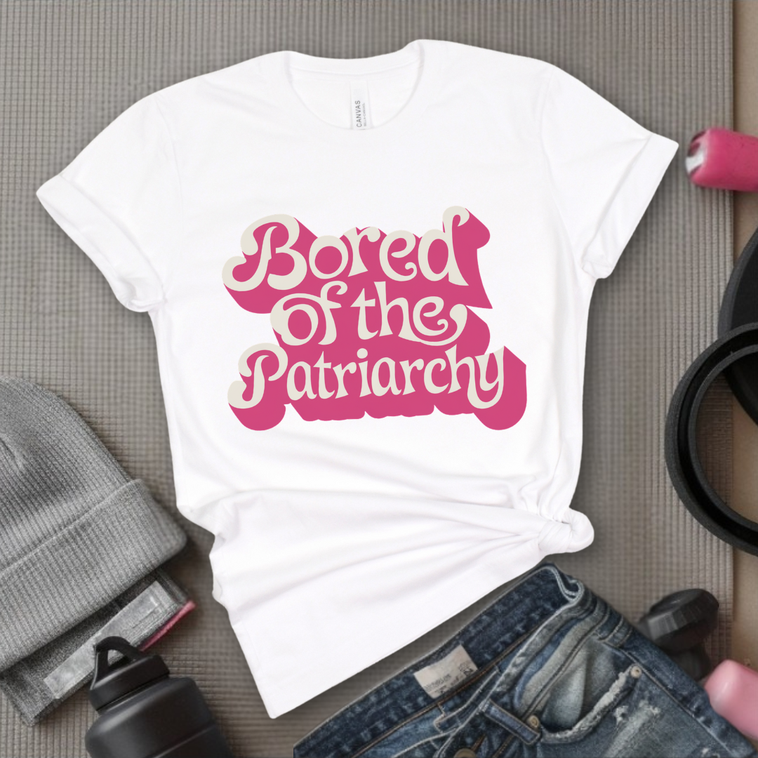 Bored Of The Patriarchy - Retro Sarcastic T-Shirt - Women Right Shirts - Unisex Jersey Short Sleeve Shirt - Gift for Her - Bella Canvas 3001