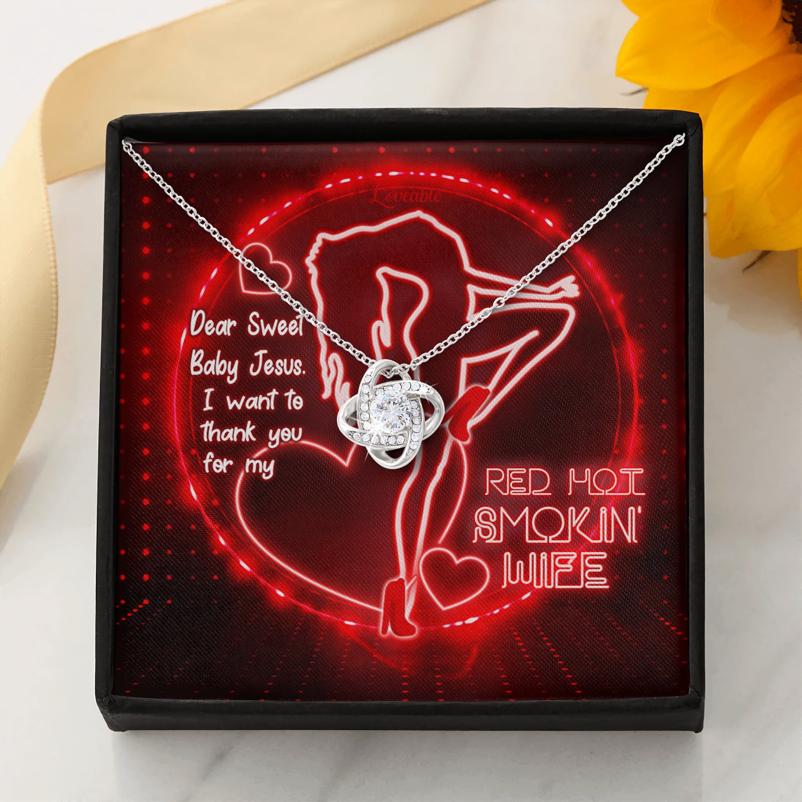 wife pendant necklace white gold