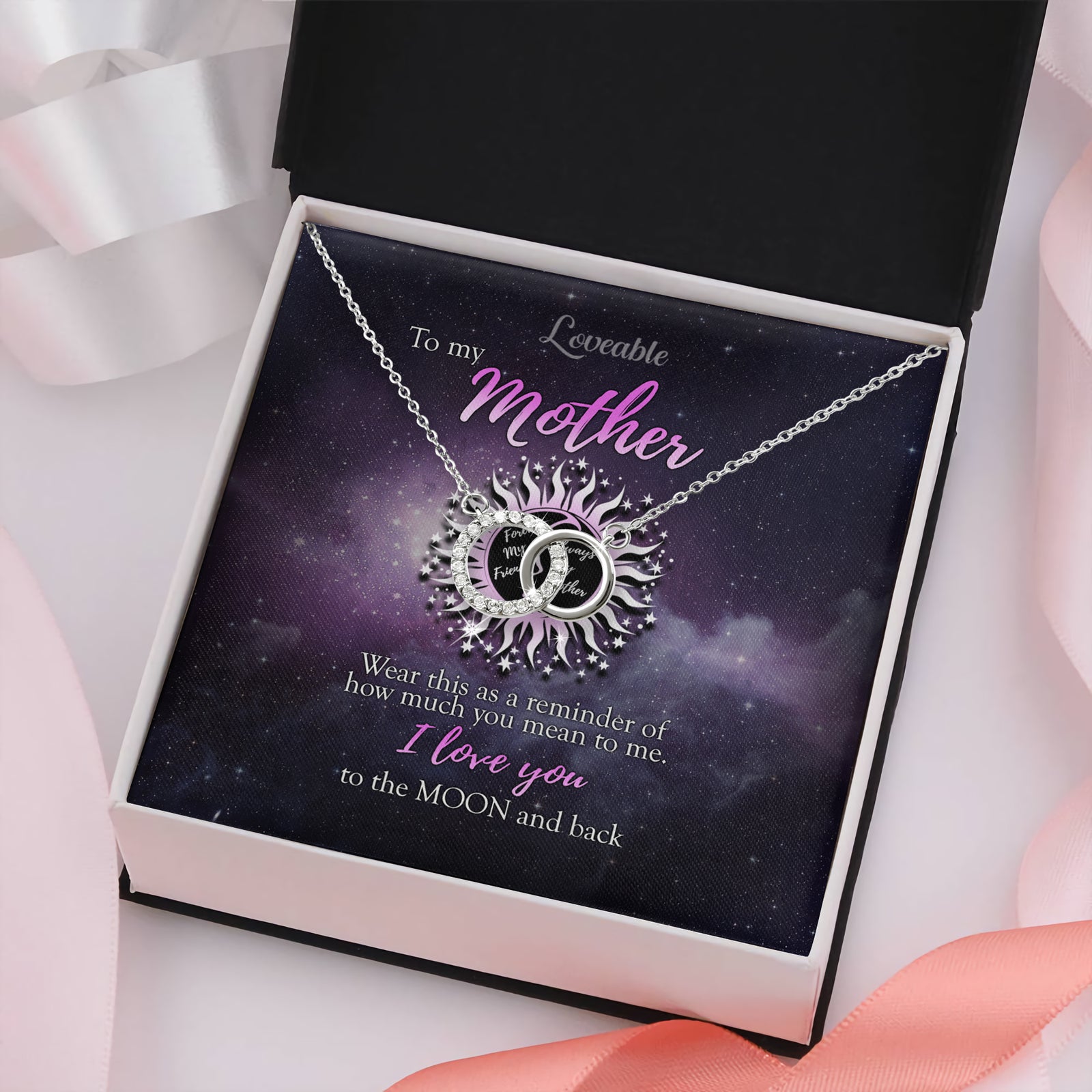 mom necklace white gold