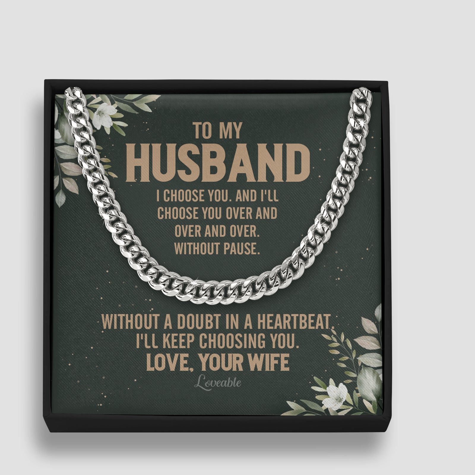 personalized necklace for husband