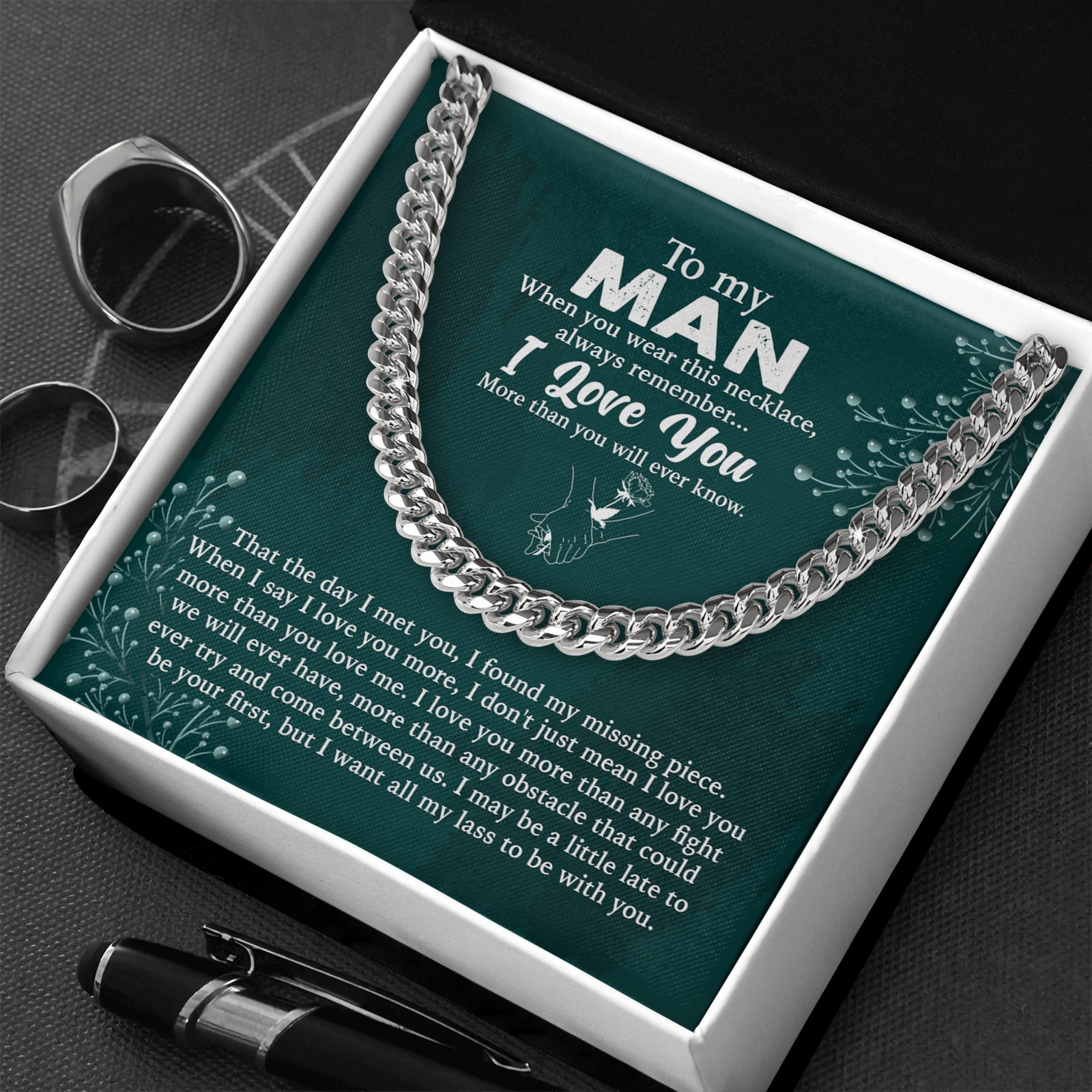 memorial necklace for my man