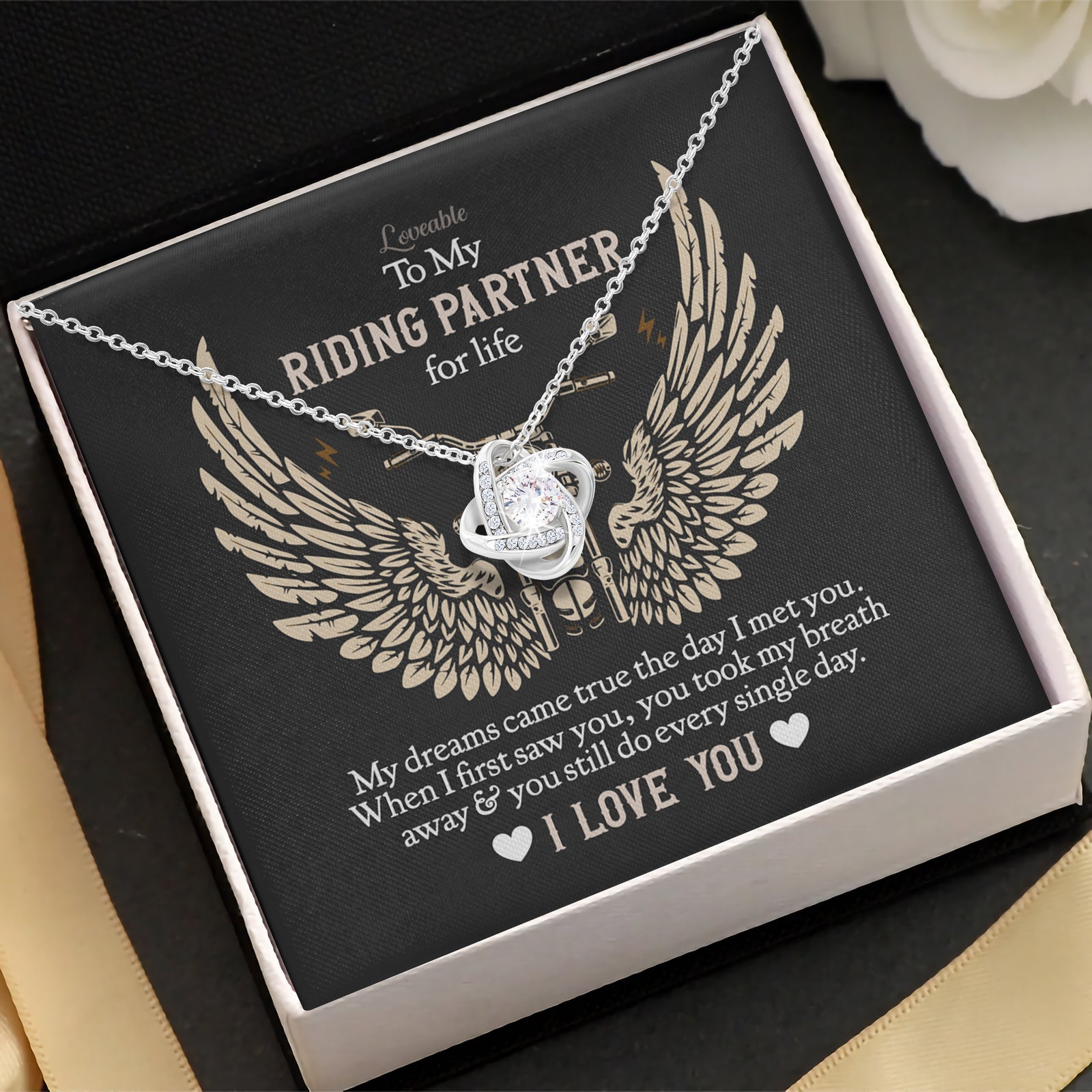 To my Riding Partner for Life Personalized Necklace