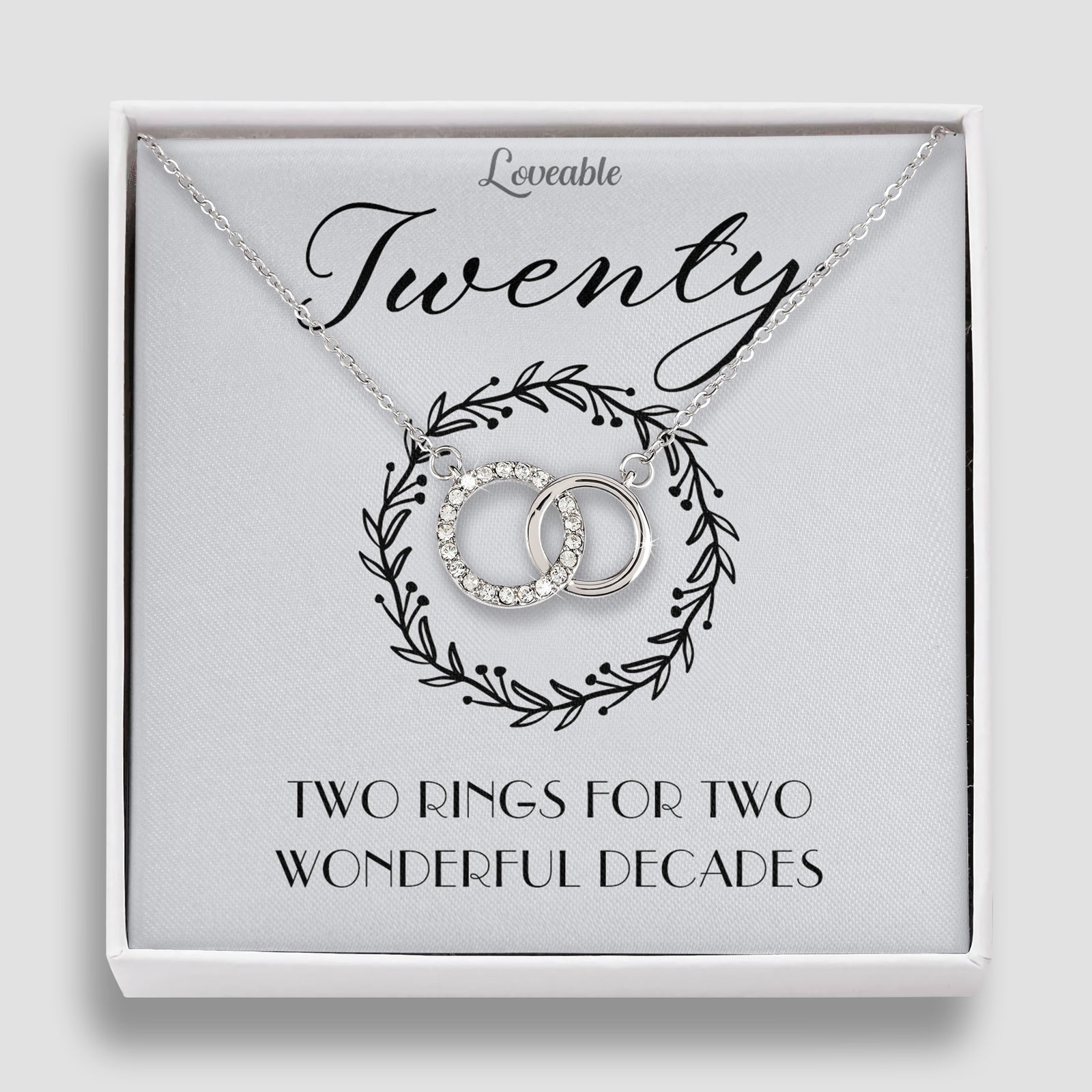Twenty Two Rings For Twp Wonderful Decades Necklace Birthday Gift For Daughter