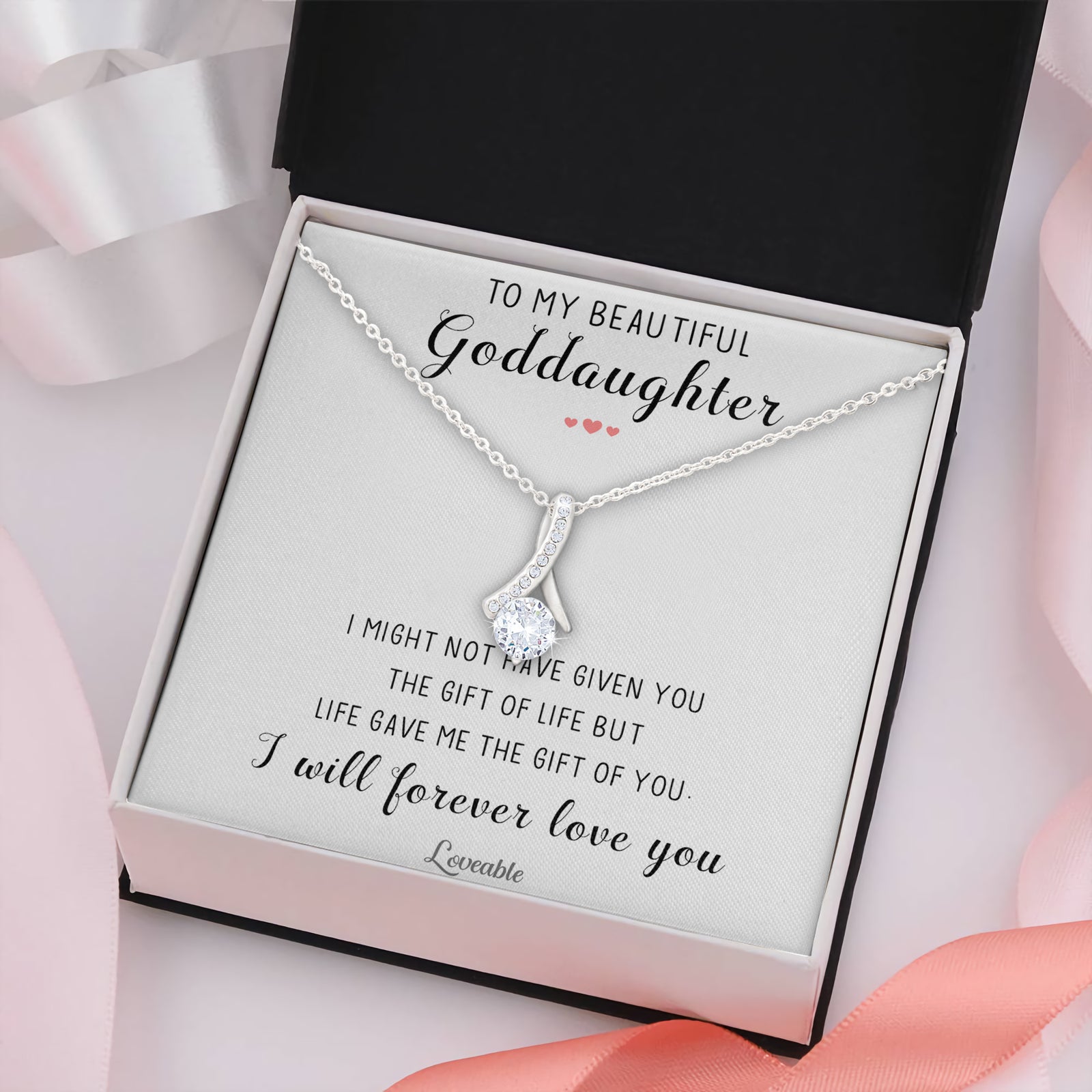 To My Beautiful Goddaughter Personalized Necklace