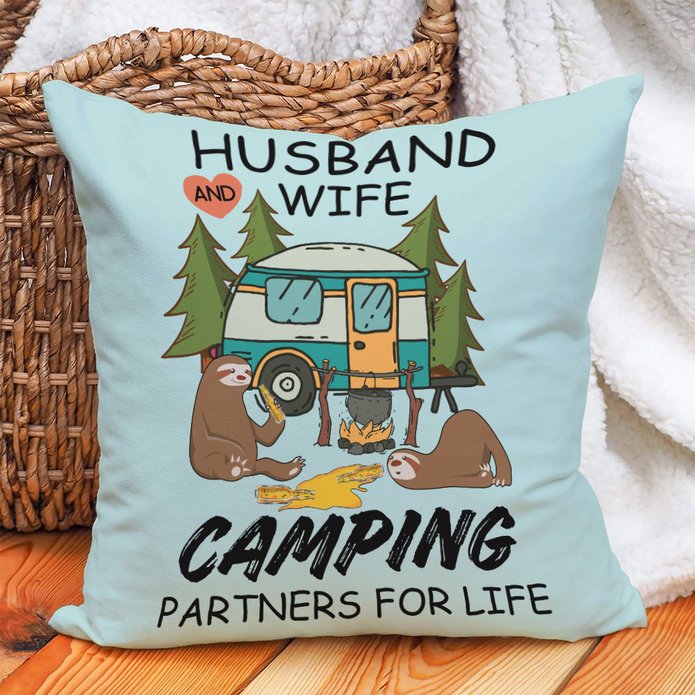 Camping Partner for Life Pillow - Gift For Husband And Wife