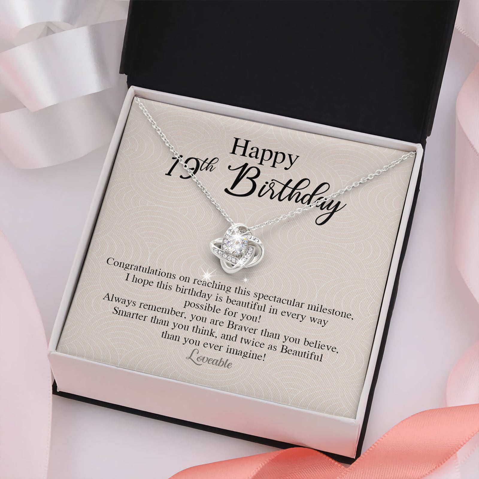 Congratulation on reaching this spectacular milestone - Personalized Necklace - 19th Birthday Gift