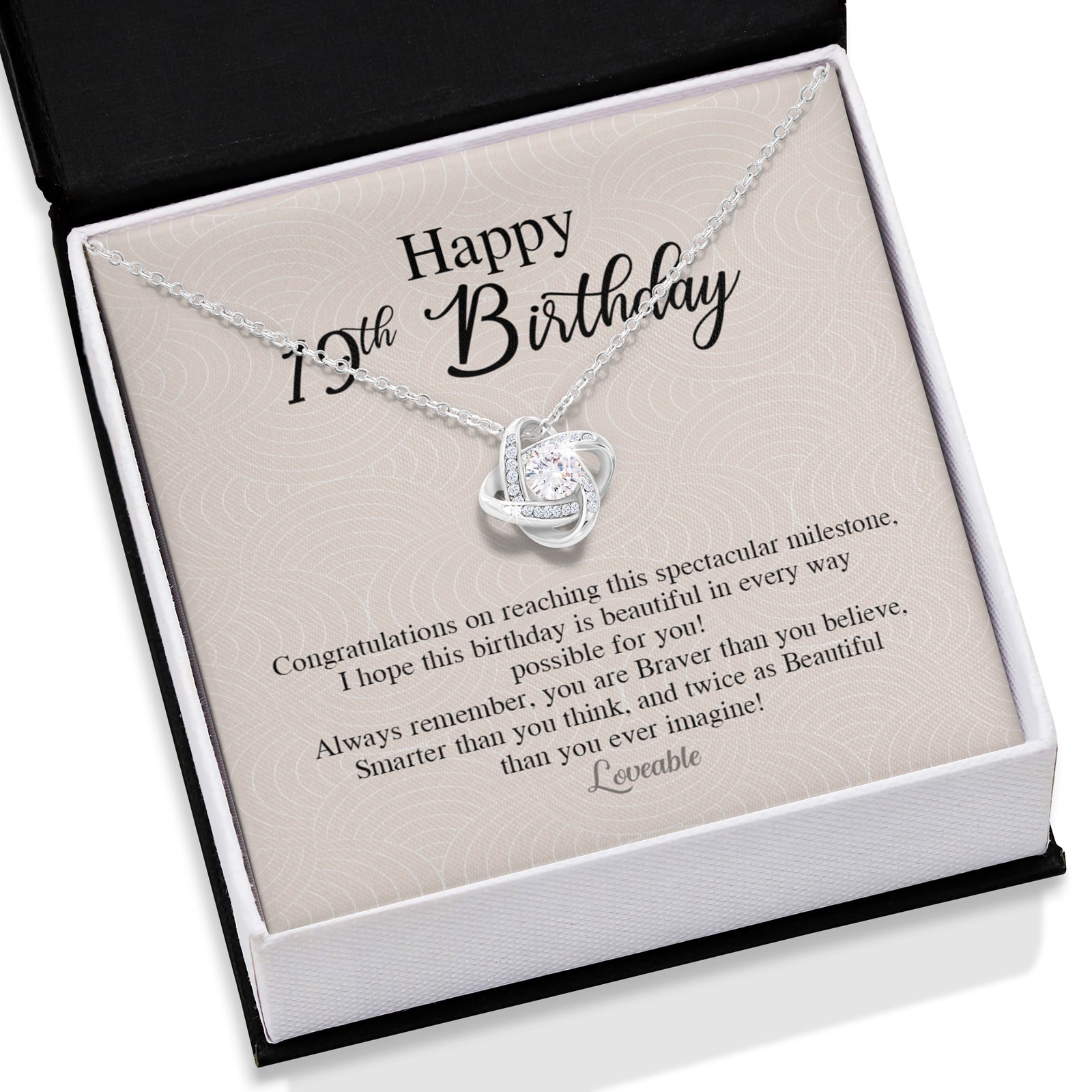 Congratulation on reaching this spectacular milestone - Personalized Necklace - 19th Birthday Gift