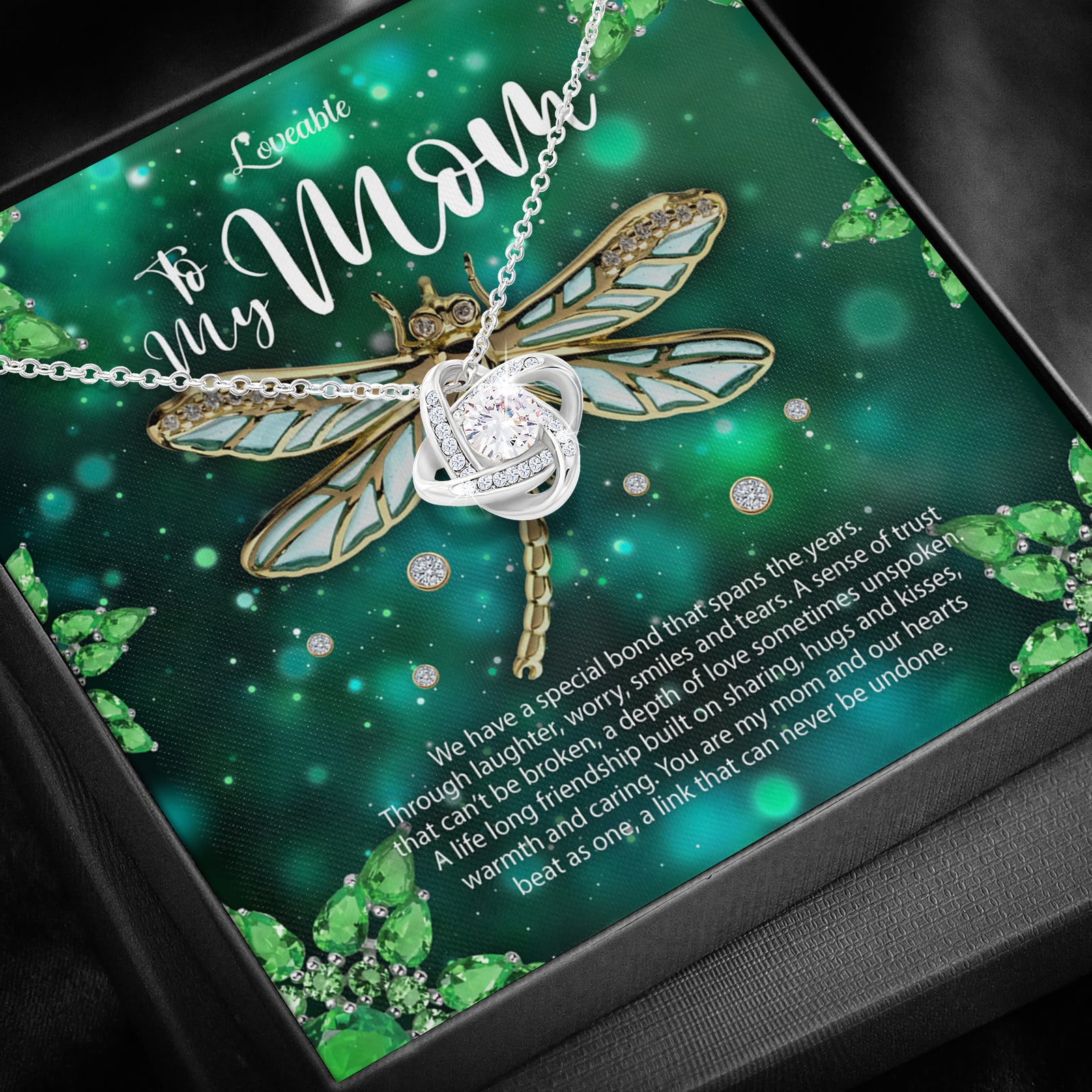 mom necklace white gold