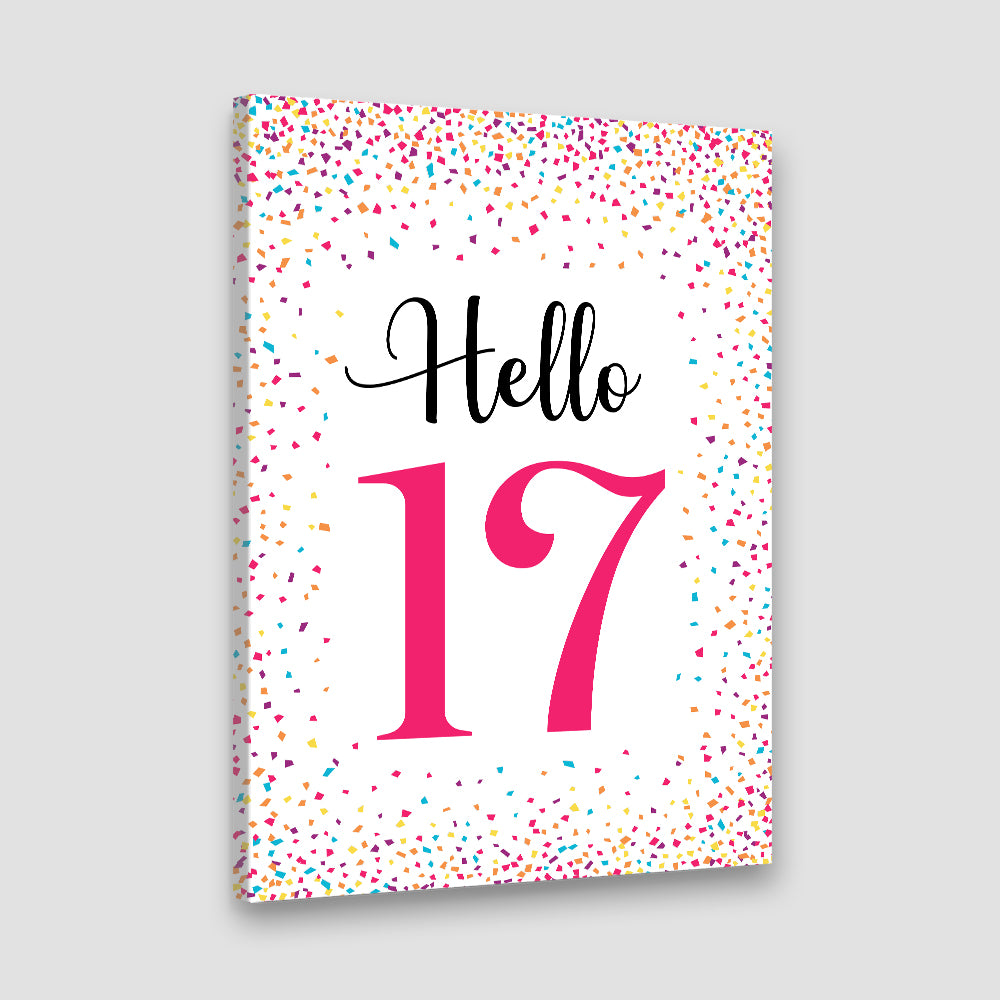 17th Birthday Party Decoration Custom Canvas Poster Birthday Gift For Her