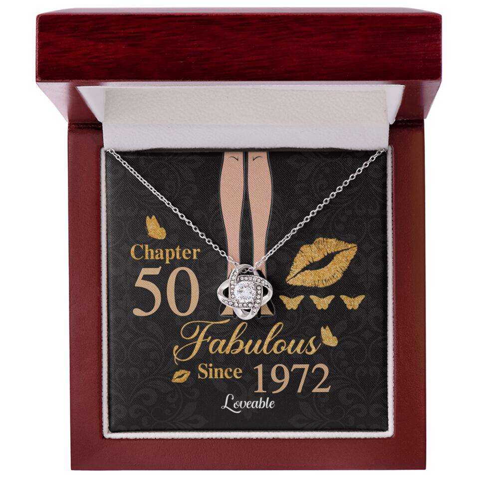 Personalized Chapter Fabulous - Personalized White Gold Necklace - Gift For Her