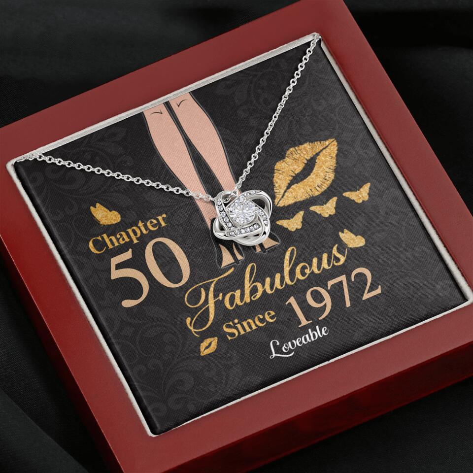 Personalized Chapter Fabulous - Personalized White Gold Necklace - Gift For Her