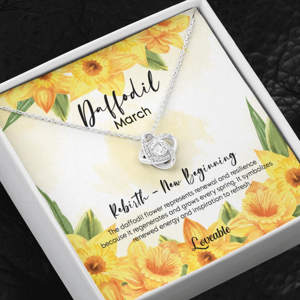 Rebirth New Beginning, Custom Name Love Know Necklace, Personalized Birthday Gift for Her