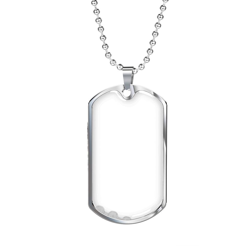To My Husband, Meaningful Message Card - Personalized Dog tag Necklace