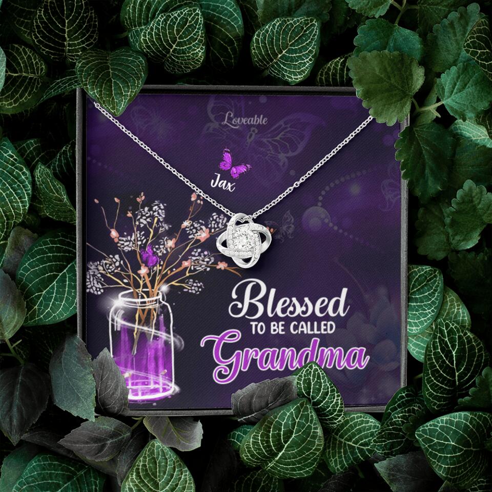 Blessed to be called Grandma Personalized Necklace