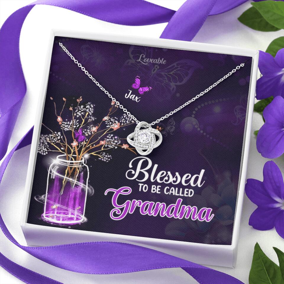 Blessed to be called Grandma Personalized Necklace