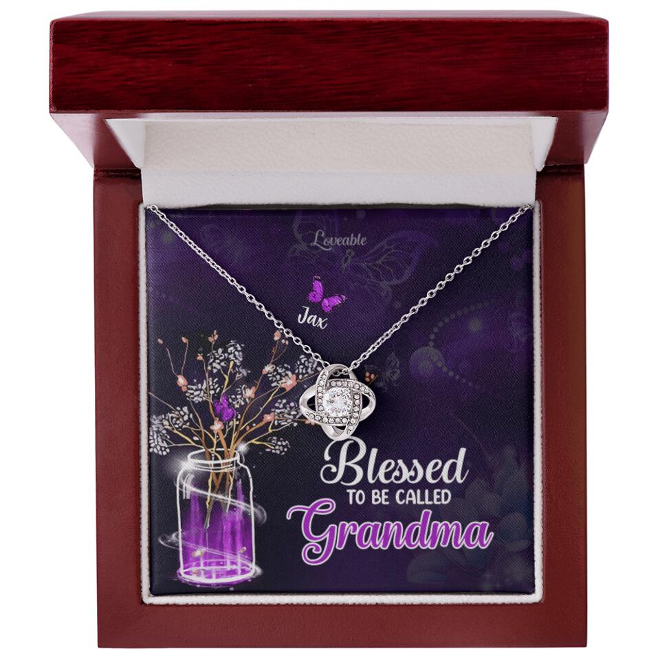 Blessed to be called Grandma Personalized Necklace