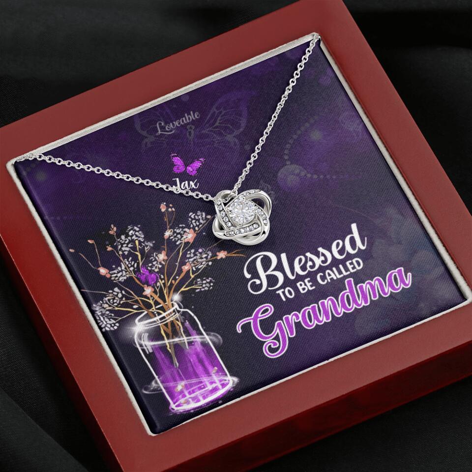 Blessed to be called Grandma Personalized Necklace