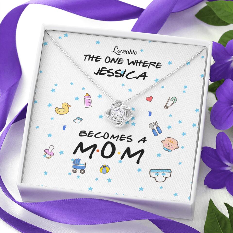 The one where become a Mom - Personalized Knot Necklace