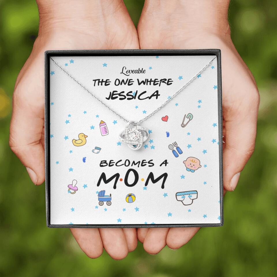 The one where become a Mom - Personalized Knot Necklace