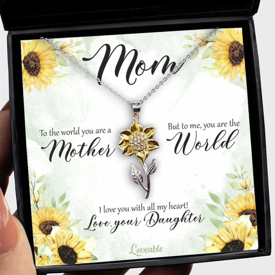 sunflower pendant necklace