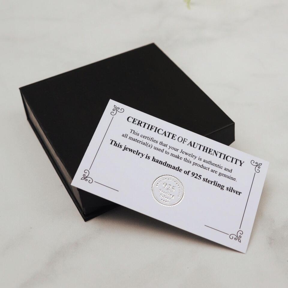 Sunflower Pendant Necklace Cetificate 2