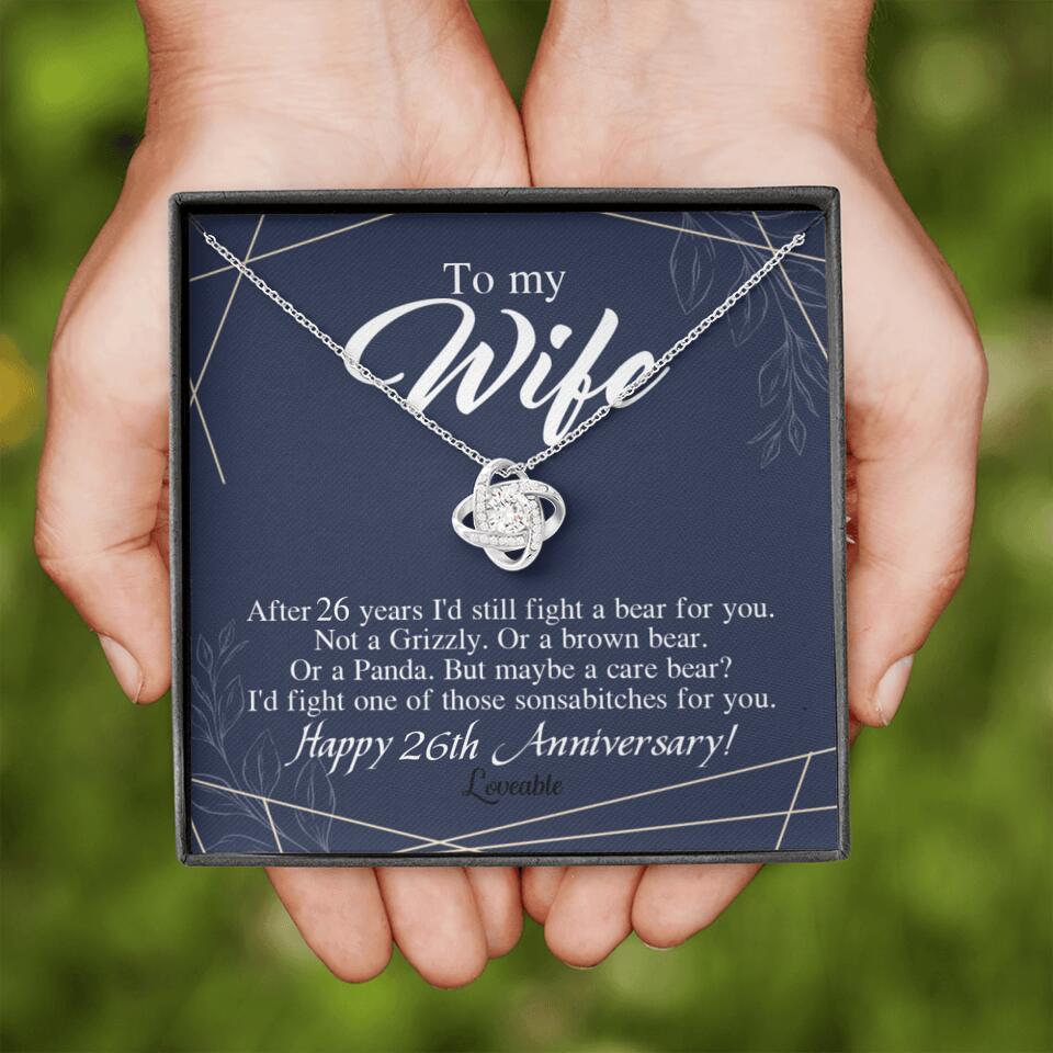 Happy Anniversary To My Wife Personalized Necklace