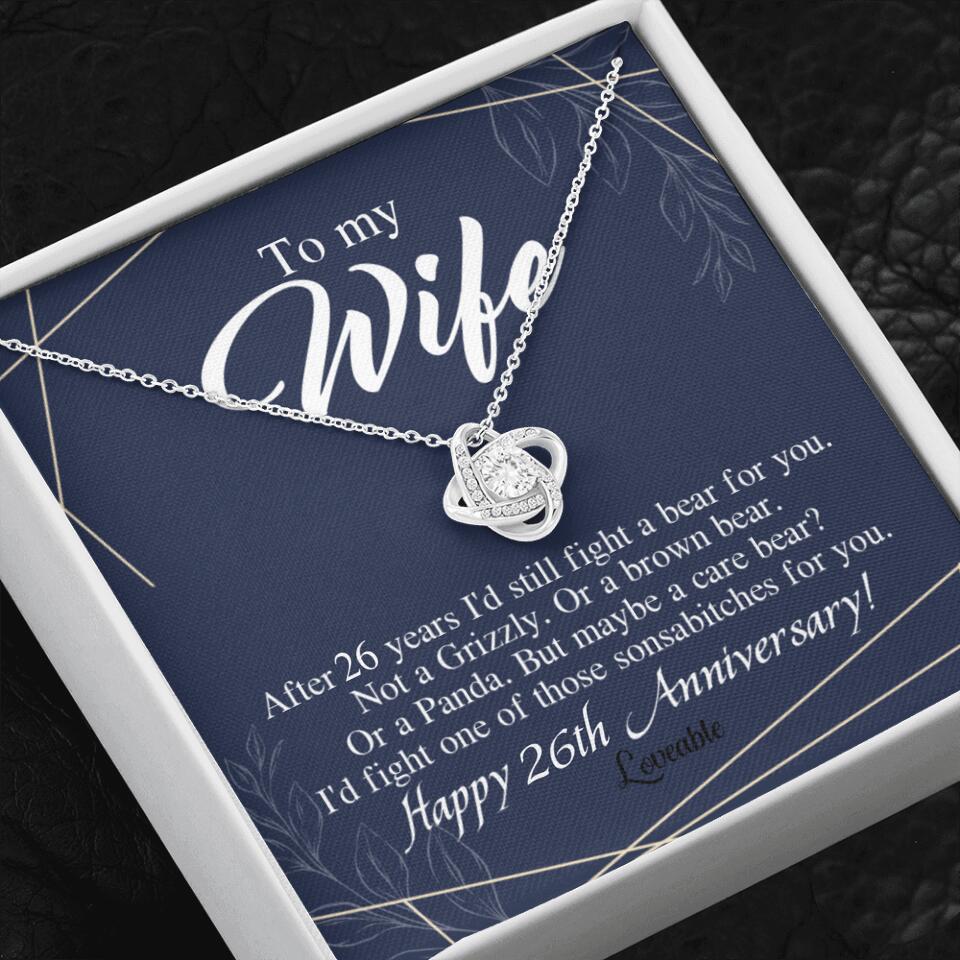 Happy Anniversary To My Wife Personalized Necklace