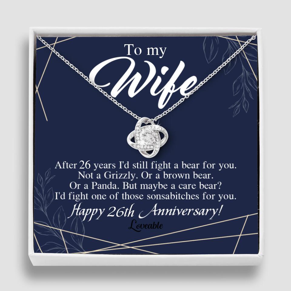 Happy Anniversary To My Wife Personalized Necklace