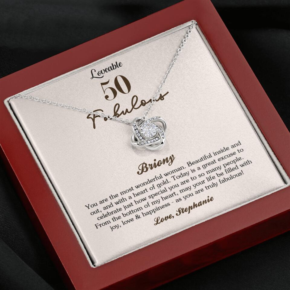 You Are The Most Wonderful Woman - Personalized Necklace - 50th Birthday Gift For Woman