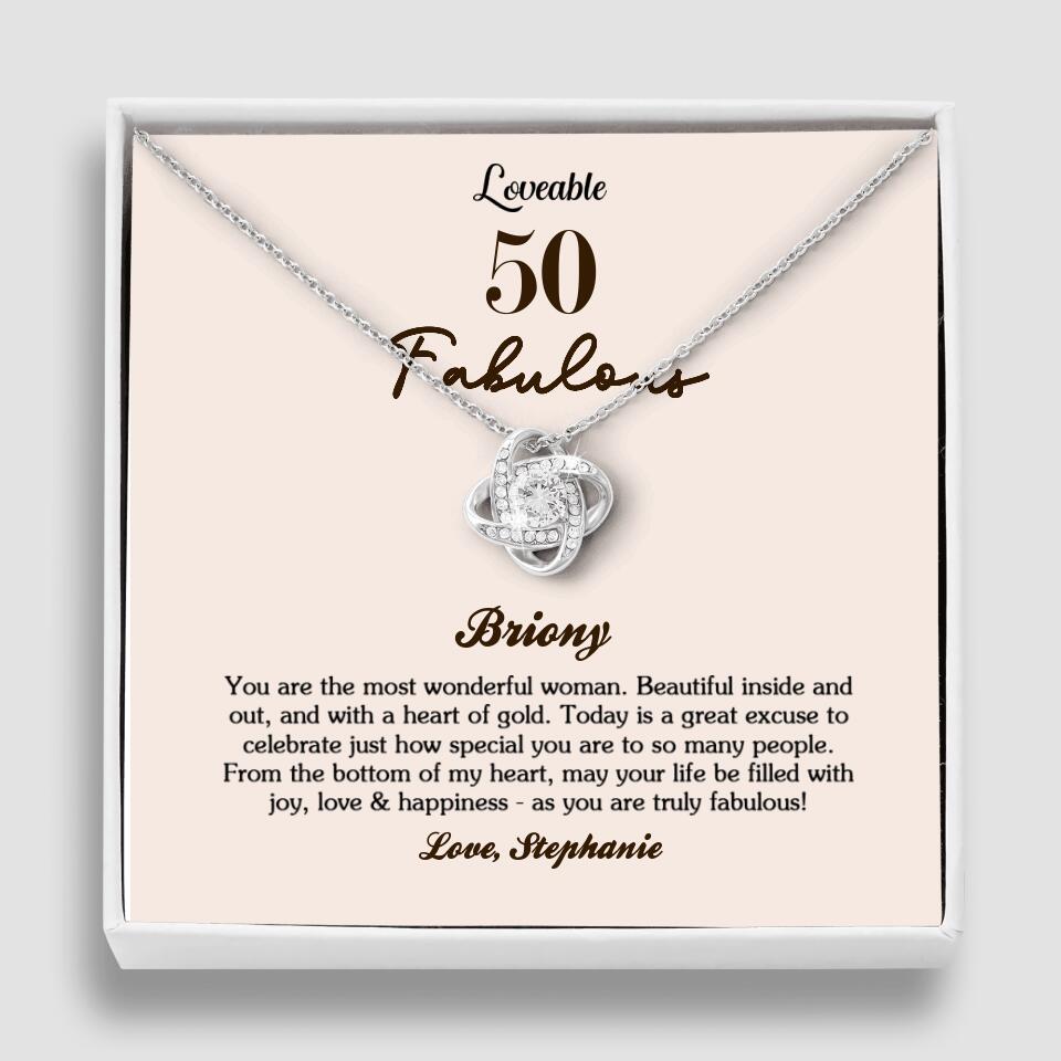 You Are The Most Wonderful Woman - Personalized Necklace - 50th Birthday Gift For Woman