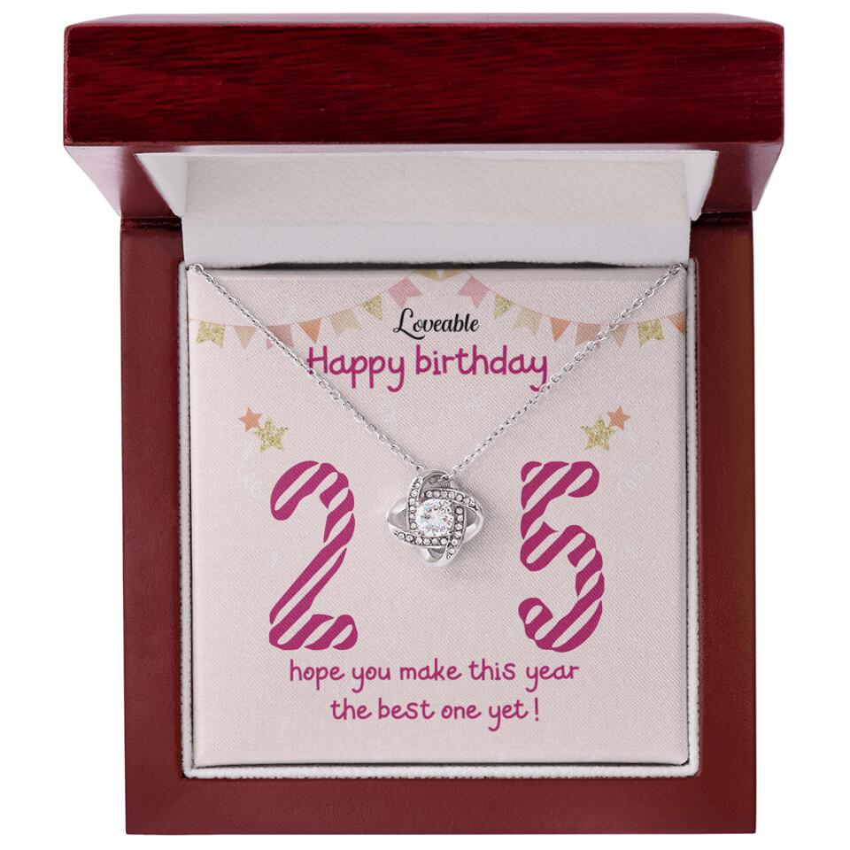 25th Birthday Gift for Her- Personalized Necklace