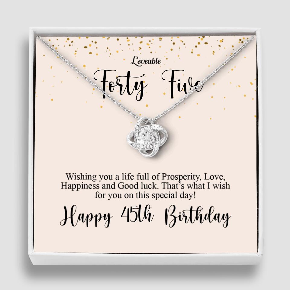 Wishing you a life full of Prosperity, Love, Happiness and Good luck - Personalized Necklace