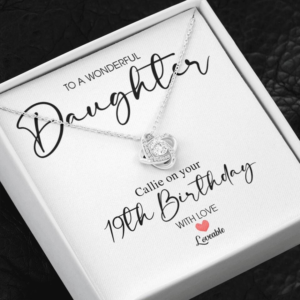 To A Wonderful Daughter Custom Necklace Birthday Gift For Daughter