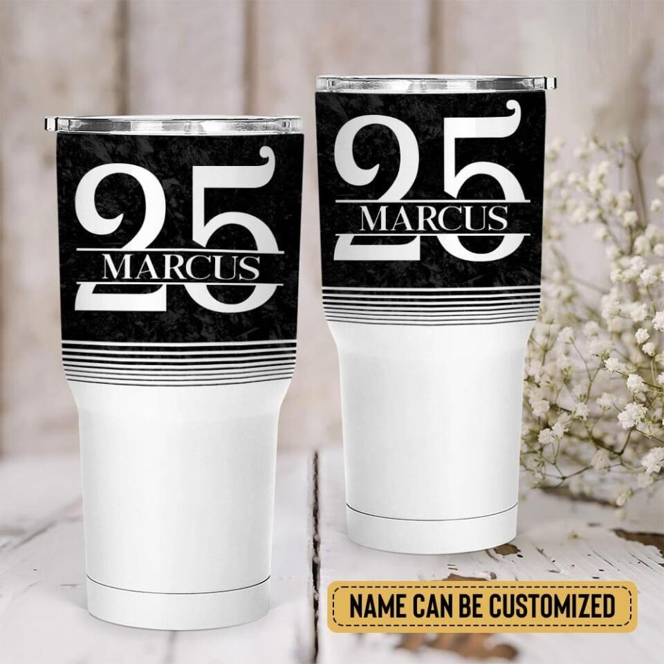 25th Birthday Personalized Name Tumbler