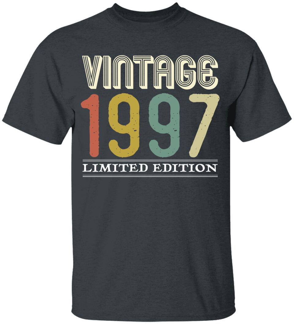 Vinatge 1997, Limited Edition T-Shirt - 25th Birthday Gift Ideas