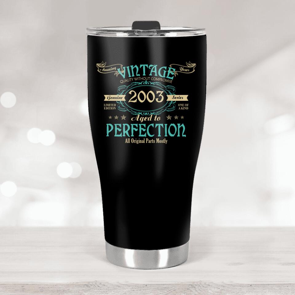 Vintage Since Aged To Perfection Personalized Tumbler