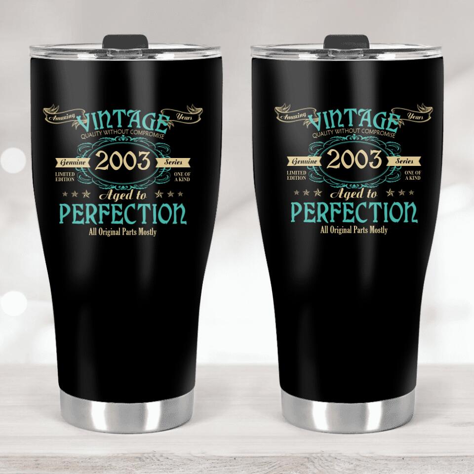 Vintage Since Aged To Perfection Personalized Tumbler