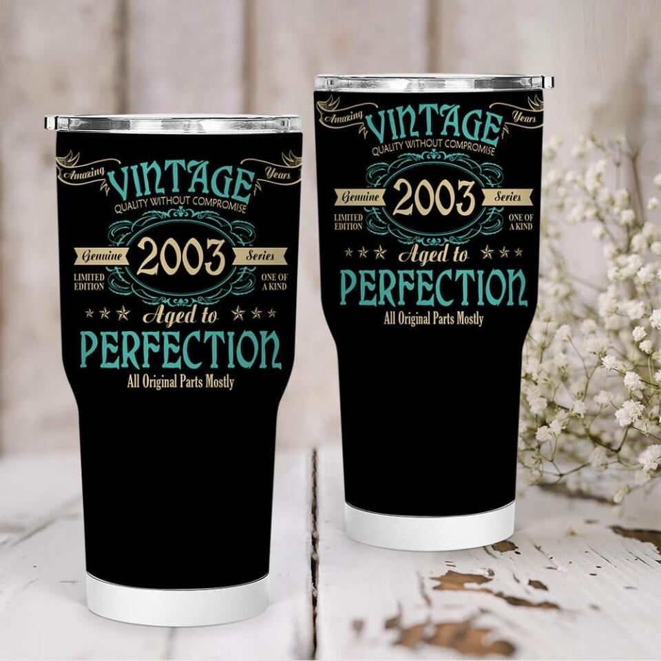 Vintage Since Aged To Perfection Personalized Tumbler