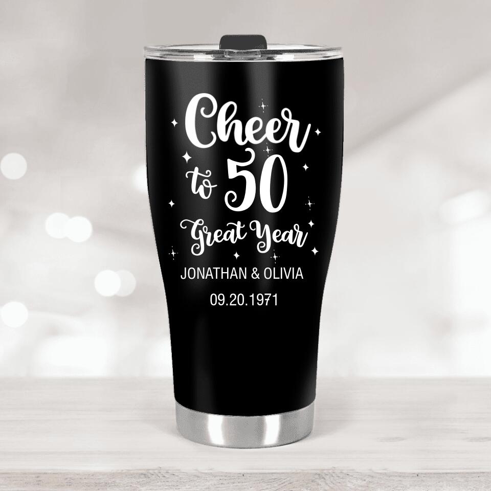 Cheer To Great Year - Personalized Tumbler - Custom Year & Name