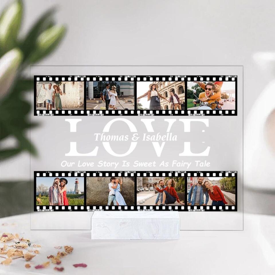 Our Love Story Is Sweet As Fairy Tale Personalized Acrylic Plaque