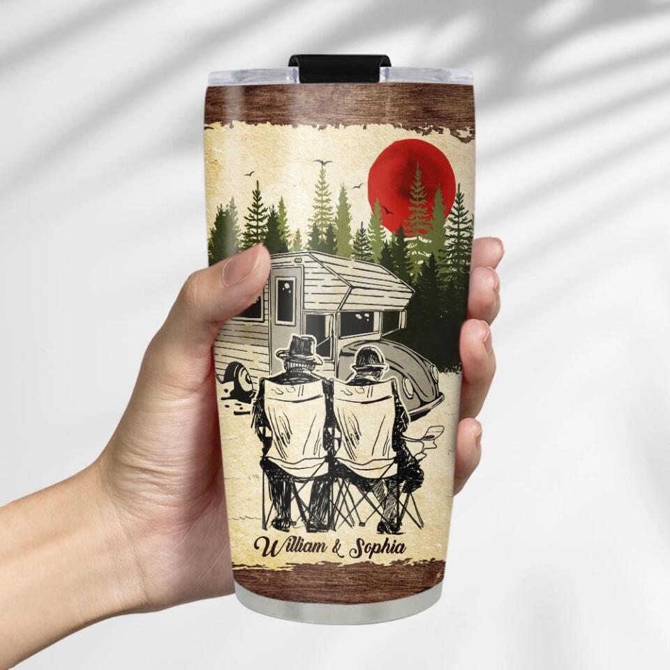 I Want To Hold Your Hand At 80 Camping Personalized Tumbler Grandparents Day Gifts