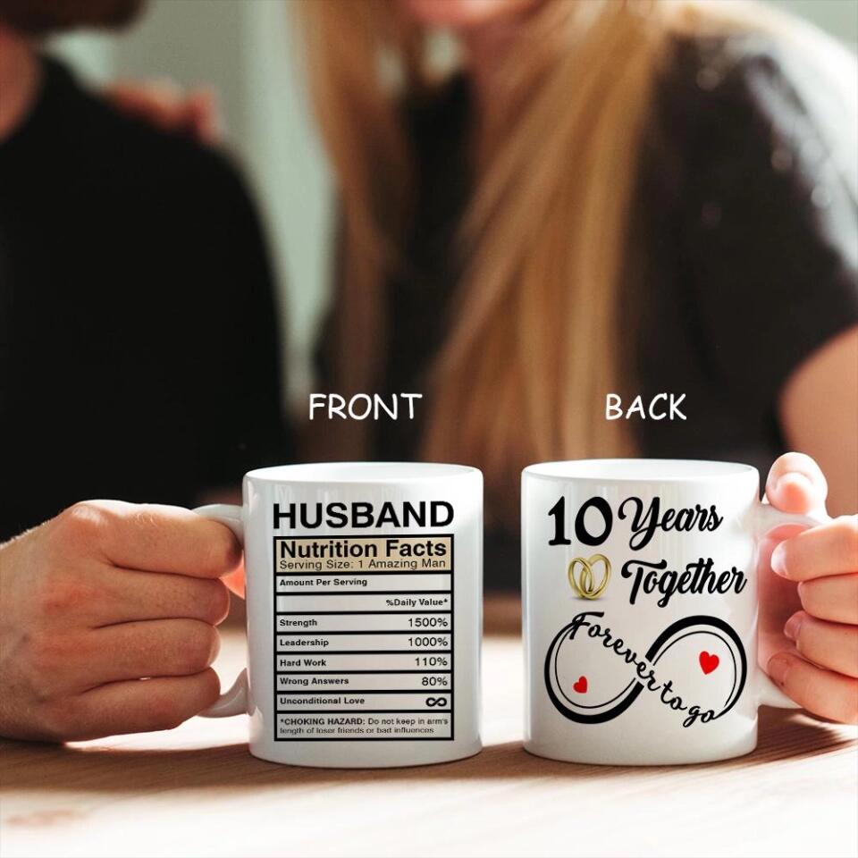 Husband And Wife Nutrition Facts Ceramic Mug